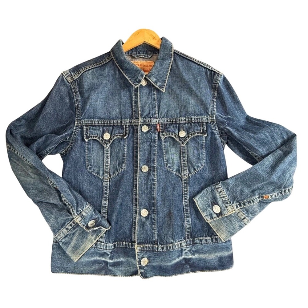 Levi's Denim Trucker Jacket unisex Large Blue Good Type 3 Jean Jacket 70901 1063